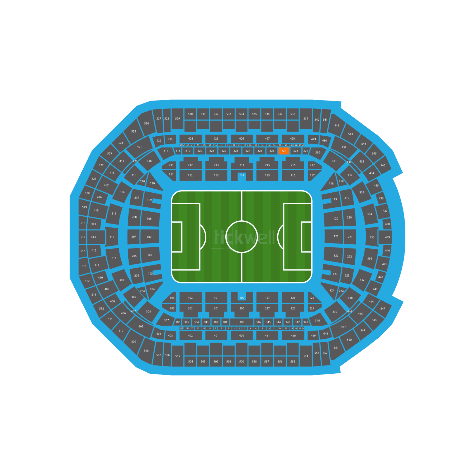 Longside Middle/Lower- Block 327/328