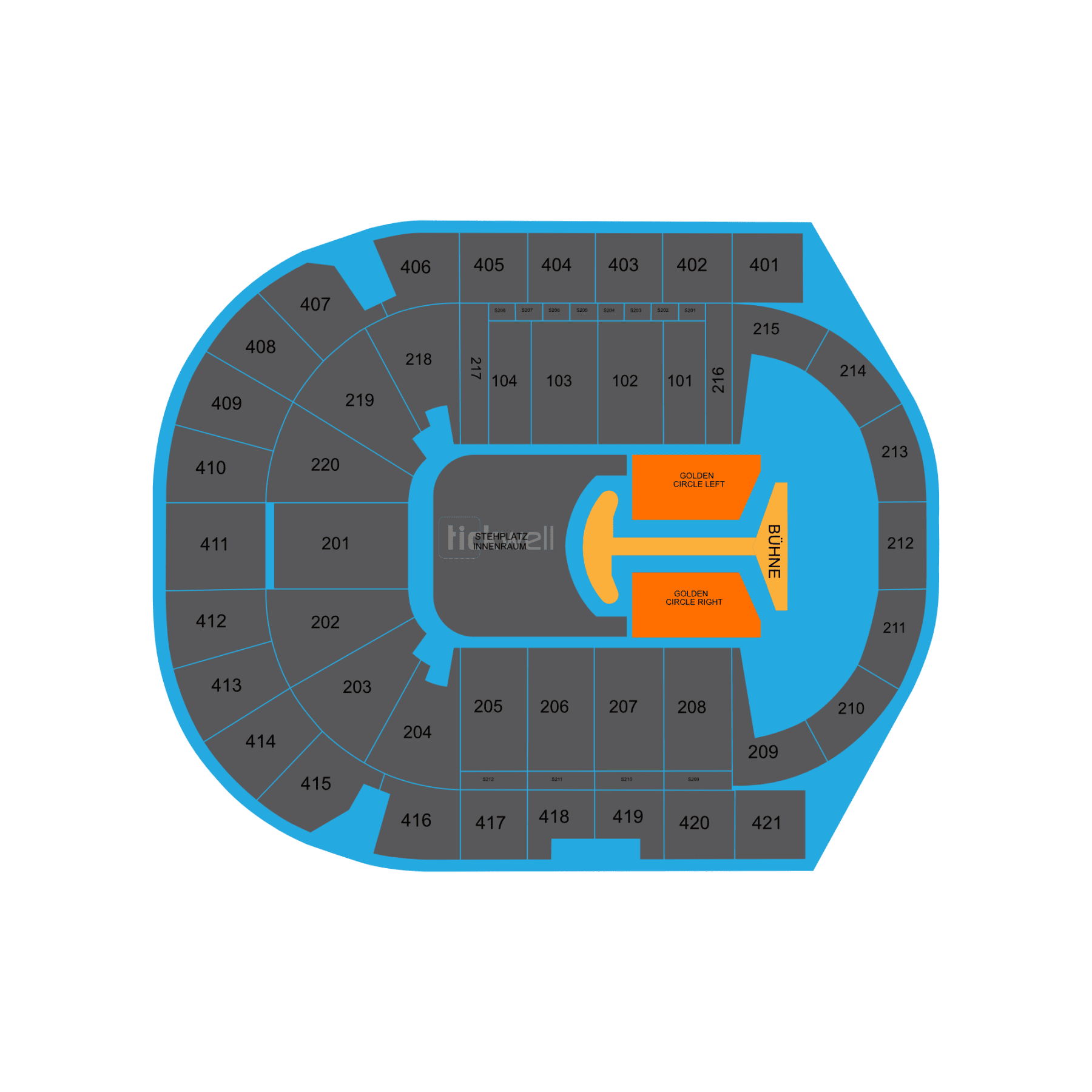 Stehplatz Golden Circle