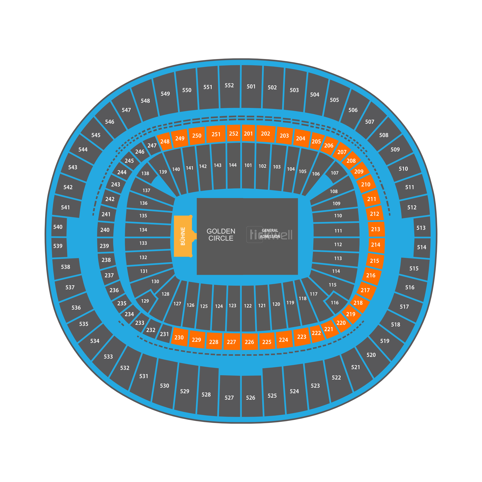 Sitzplatz Mittelrang