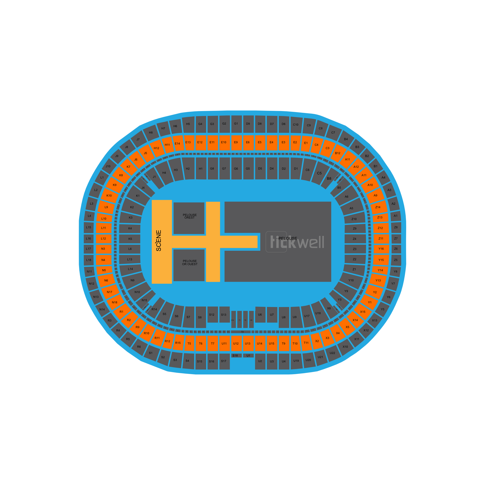 Sitzplatz Mittelrang