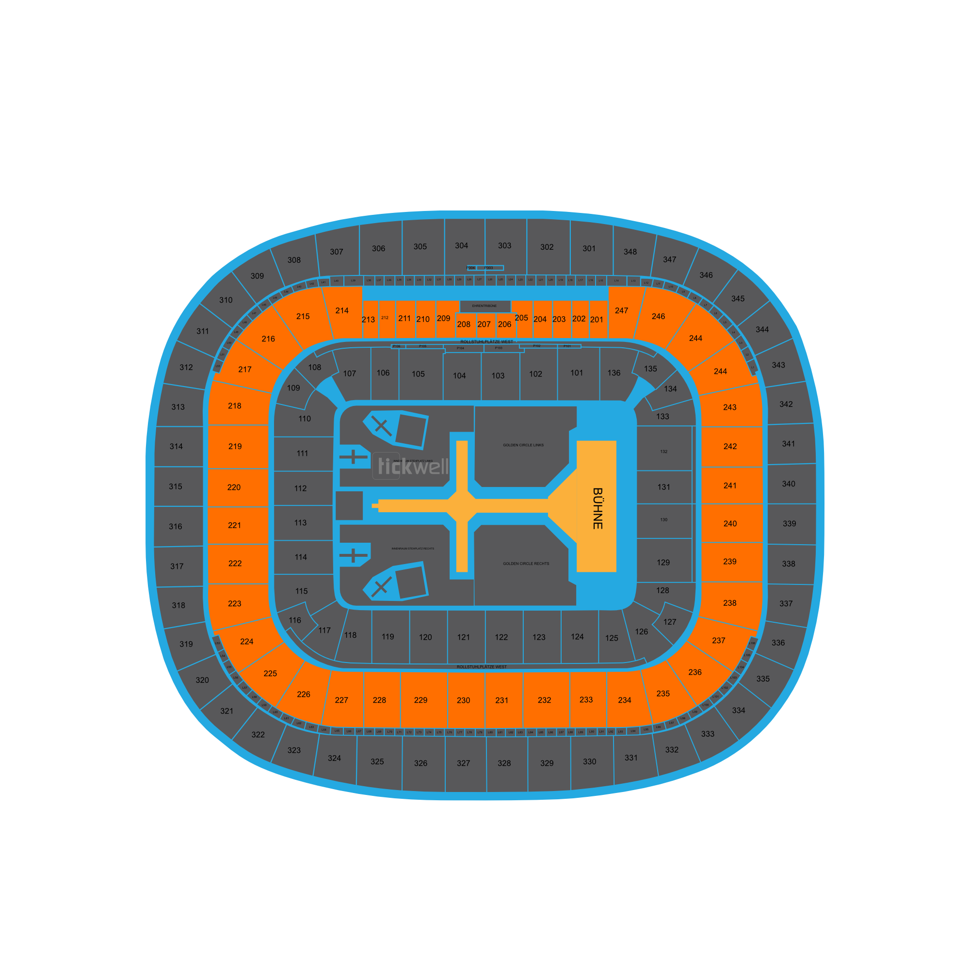 Sitzplatz Mittelrang