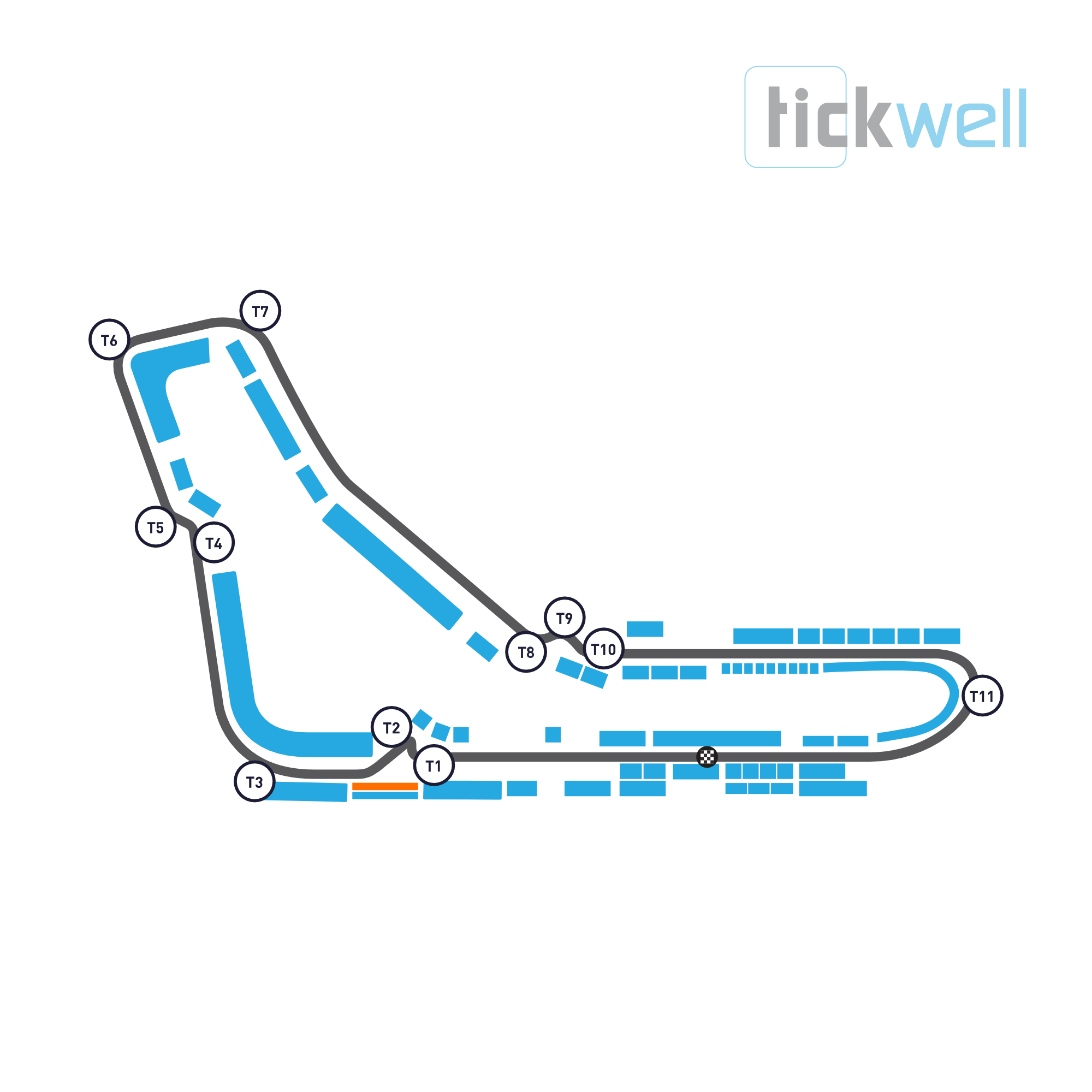 Grandstand 8B Prima Variante Tribuna - 3-Day